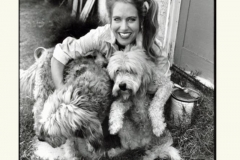 Charlotte Laws and her dogs in her late 20s
