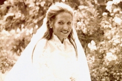 Charlotte Laws at her wedding