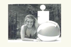 Charlotte Laws at the pool in her 20s