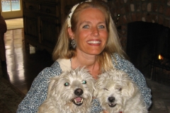Charlotte Laws and two of her dogs
