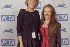 Ingrid Newkirk and Charlotte Laws PETA party