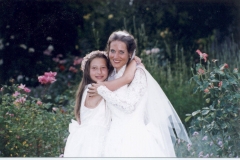Charlotte Laws and her daughter at wedding