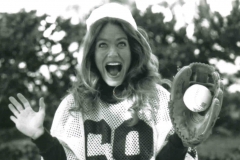 charlotte laws playing softball in her 20s